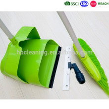 top quality plastic windproof dustpan and brush set with squeegee